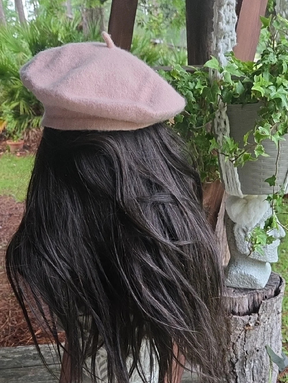 Blush Pink Wool Blend Beret